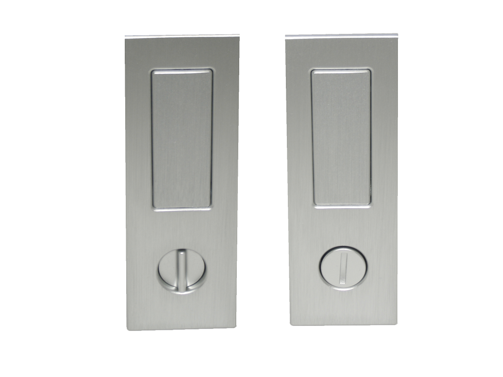 Maniglia Incasso Rettangolare Porta Scorrevole/Battente modello Duplex Nottolino Filo/Svasato Placchetta Copripresa varie finiture | Saletta - immagine 2